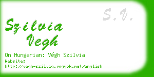 szilvia vegh business card